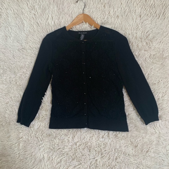 🦋Angora blend lace front cardigan - Picture 4 of 14